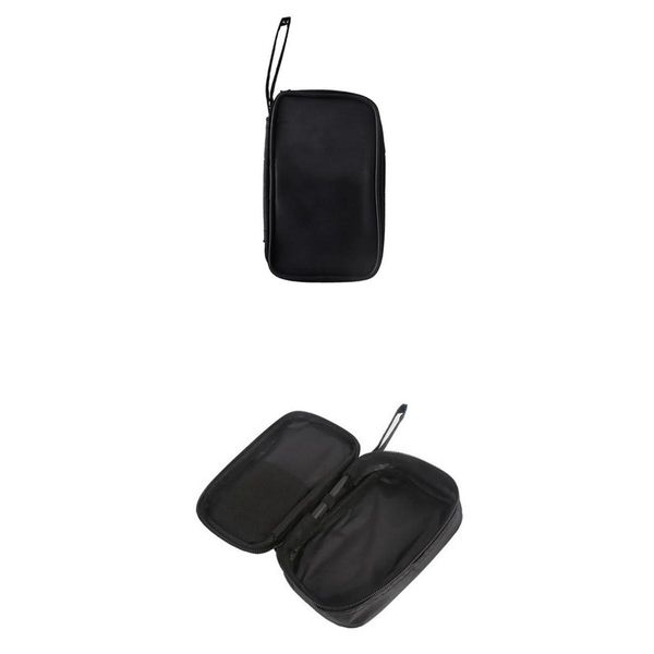 

2 pieces carry soft case zipper pouch for multimeter universal meter black m+s