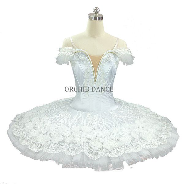 

new coming custom size women white swan lake ballet tutu with flowers, Black;red