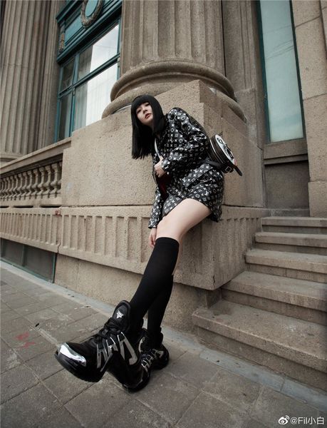 

fashion louis *v fluorescent women's sneakers women's thick-soled sneakers increase women casual running shoes luxury triple shoes, Black