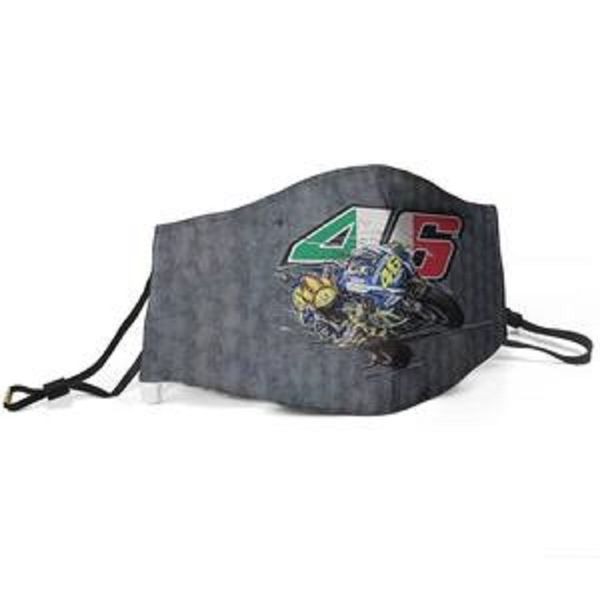 

women men face mask dust mask muffle yamaha 46 gray printed with adjustable ear hook mask, Silver