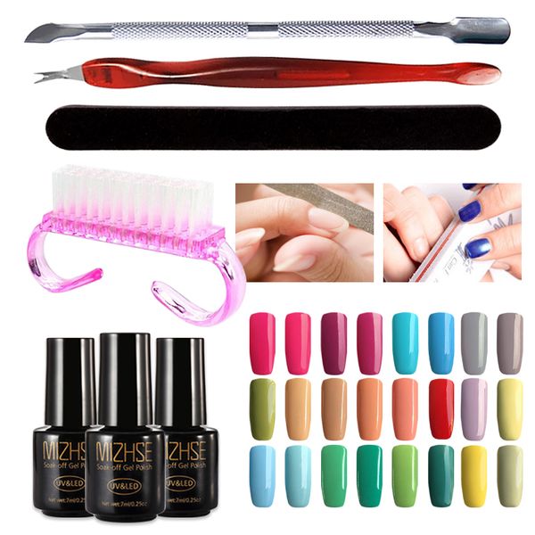 

mizhse sets of gel varnishes nail art tools uv nail kits 3 colors gel diy design manicure tools vernis semi permanant led
