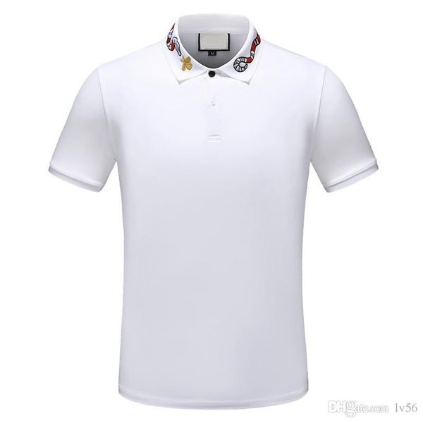 

2019 designer stripe polo shirt t shirts snake polos bee floral embroidery mens high street fashion horse polo t-shirt