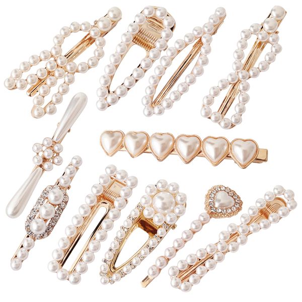 

11 pcs hairpins attractive flower elegant pearl hairwear barrettes hair clips bang clip hairpin for women ladies girls