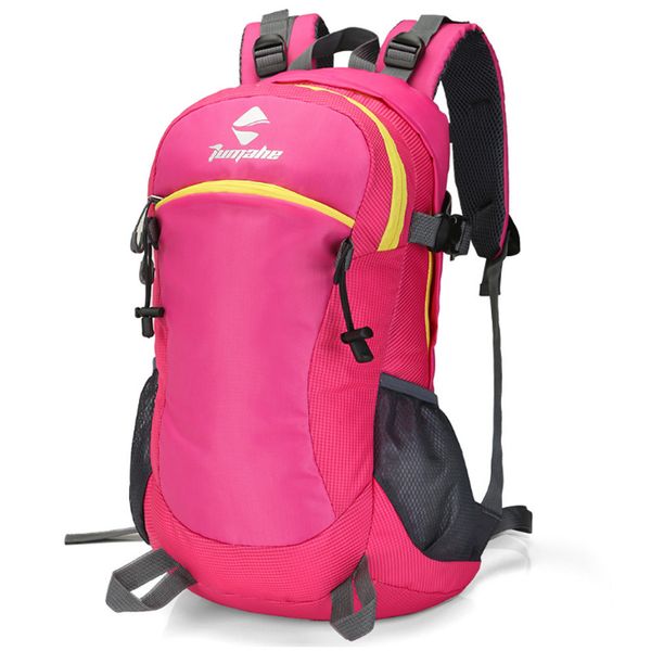 

waterproof nylon outdoor travel backpack rucksack sport bag with rain cover camping hiking trekking backpack red