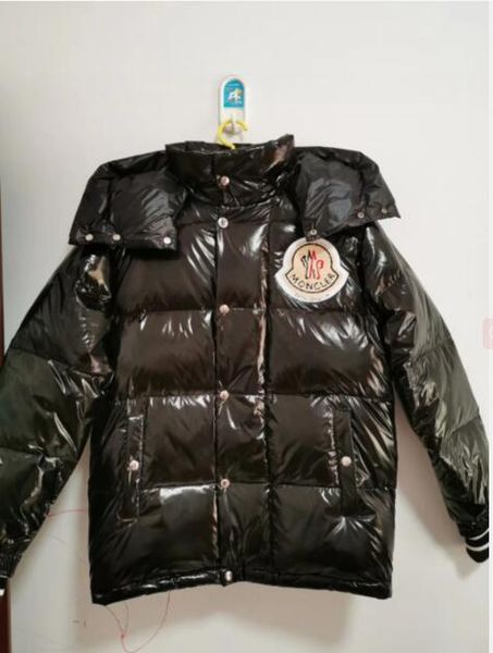 

a14 fashion winter down parka jackets men bomber collar with zippers goose jacket chilliwackbomber warm coat outdoor coats high quality, Black