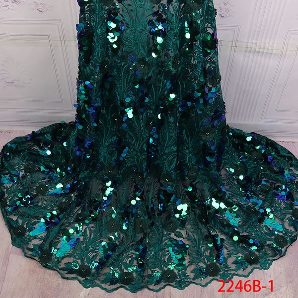 

african sequins lace fabric 2019 nigerian french tulle lace with sequins embroidery fabric for dress apw2246b, Pink;blue