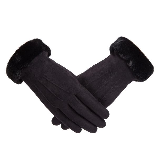 

winter gloves women fashion elegant windproof solid full finger outdoor sport driving ski gloves winter gloves for women 2019, Blue;gray