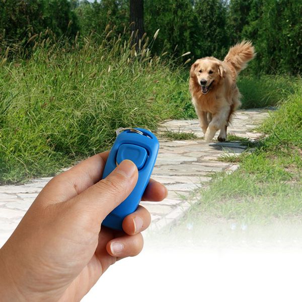 

pet cat dog training clicker plastic new dogs click trainer aid too adjustable wrist strap sound key chain teaching tools tslm1