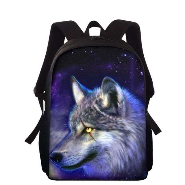 

customizable galactic wolf puppy print kindergarten schoolbag children small schoolbag girl kawaii preppy children