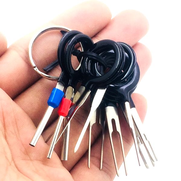 

3pcs/11pcs/set terminal removal tools car electrical wiring crimp connector pin extractor kit car repair hand tool set plug key