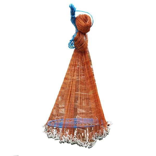 

saltwater fishing cast net for bait trap fish throw net size 5ft radius. 0.59inch mesh freshwater nets