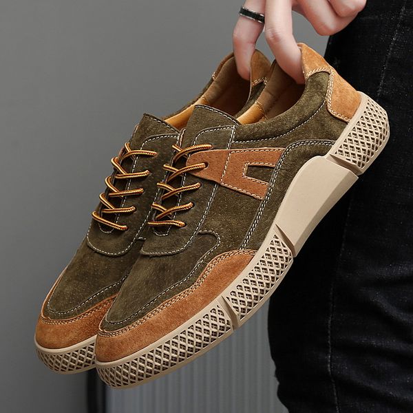 

casual shoes for male fashion casual sneakers apricot blue natural leather mens footwear good quality flats men shoes, Black