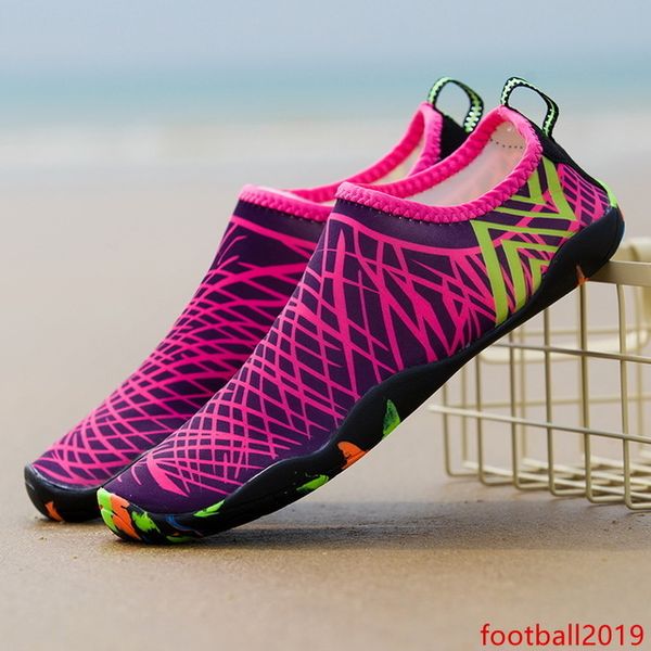 

light blue men women neutral aqua swimming shoes soft fitness slip-on water shoes beach fishing breathable summer