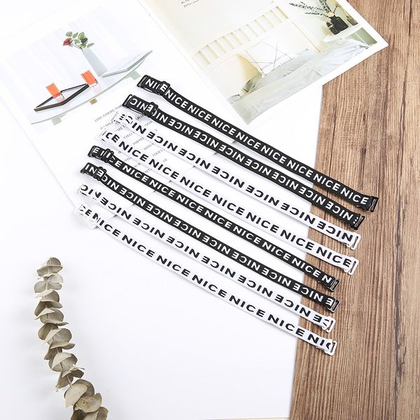 

fashion summer letter print bra straps comfort polyester adjustable underwear straps intimates accessories, Black;white