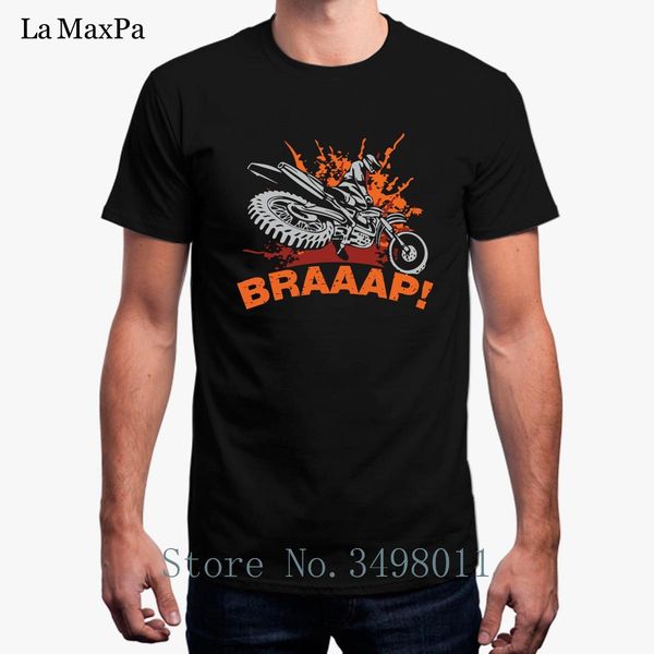 

забавная футболка для мужчин braaap велосипеды грязи motocross мужская тенниска сплошного цвета вокруг шеи фитнес мужчины футболка мужчины е, White;black