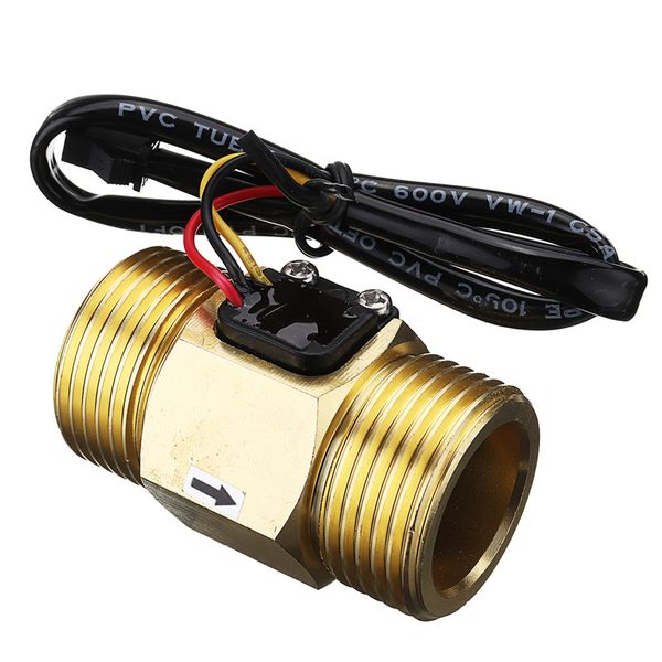 

price dc5v g1" dn25 copper water flow sensor hall effect pulse output 4~45l/min liquid switch flowmeter high quality