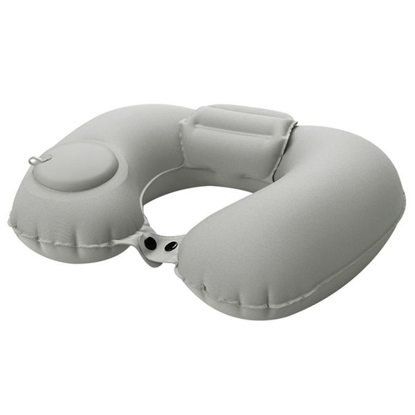 

portable u-shape inflatable travel pillow car head rest air cushion for travel office nap head rest air cushion neck pillow