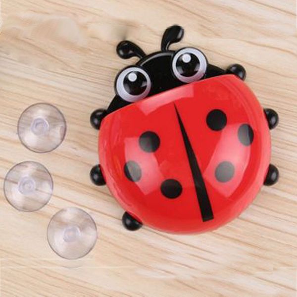 

cute novelty toothbrush holder with suction cup toothpaste holder big ladybird