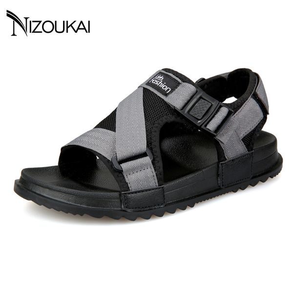 

men sandals summer brand shoes beach men sandals causal shoes fashion outdoor waterproof 3085, Black