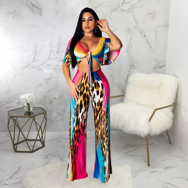 

щитовые printed женщины 2pcs набор с длинным рукавом кардиган женский костюм повседневный суки одежда, Gray