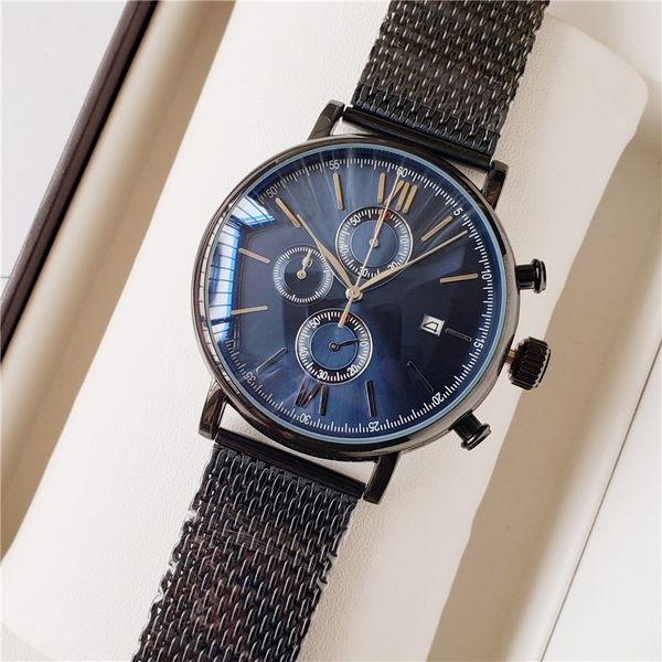 

высокое качество стальной браслет спорт brand watch iw многофункциональный автоматические дата кварцевые мужские швейцарские часы, Slivery;brown