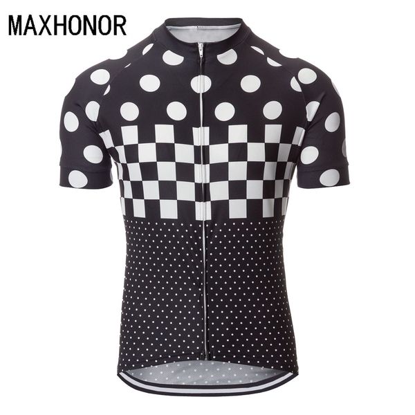 

cycling jersey white black short sleeve cycling clothing customized wholesale men maxhonor clothes bike wear, Black;red