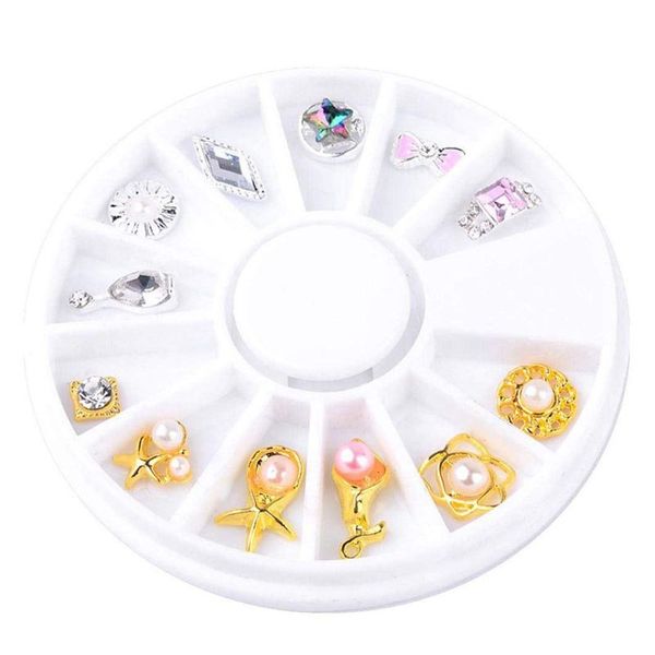 

5мм ногтей наклейки наконечник деколь 3d акриловые блеск стразы ногтей шпильки маникюр советы diy (л, Black