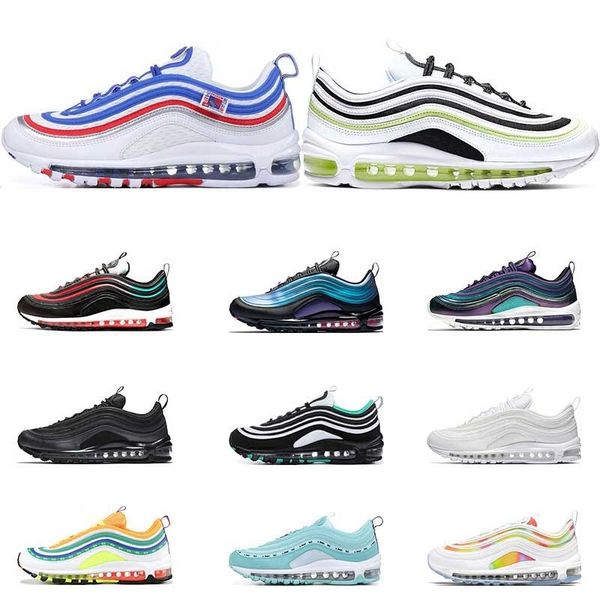 

new 2019 mens women running shoes triple white clear emerald neon seoul university red court purple have a day sports sneaker size 36-45 hot, Black