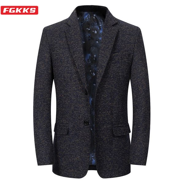 

fgkks short blazer mens autumn winter new business men's blazer casual suit jackets men formal jacket coat brand, White;black