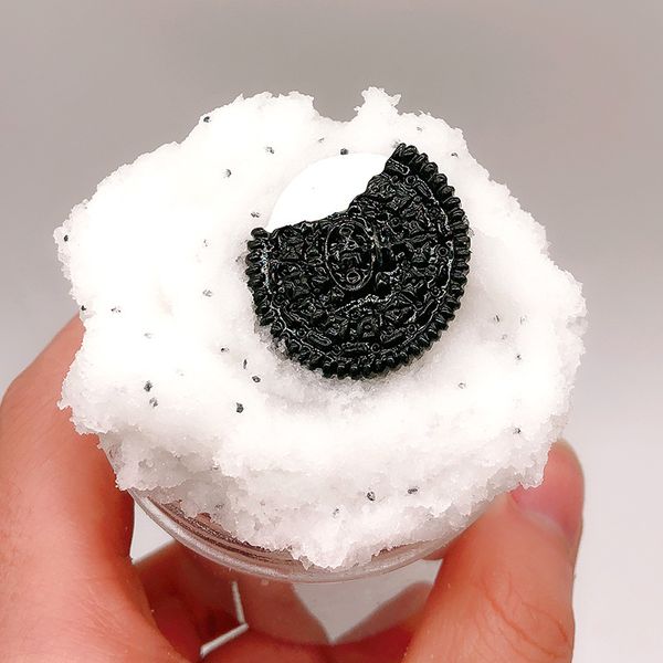 

chocolate cookies cloud fluffy slime putty stress relief kids clay cotton mud slime charms toy
