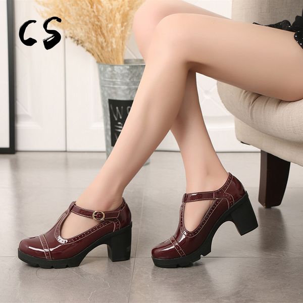 

cuculus 2020 women pumps black high heels lady leather thick with spring summer pointed single shoes female sandals 34-41 1081 y200702