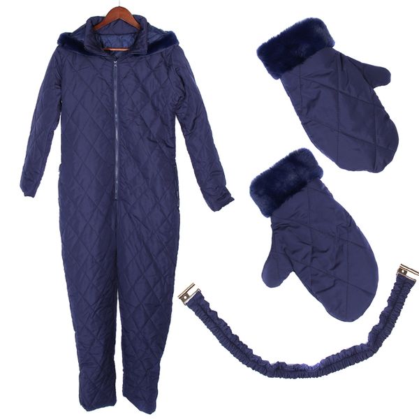

women winter warm snowsuit outdoor sports pants ski suit waterproof hooded jumpsuit female tracksuits outwear a66, Black;white