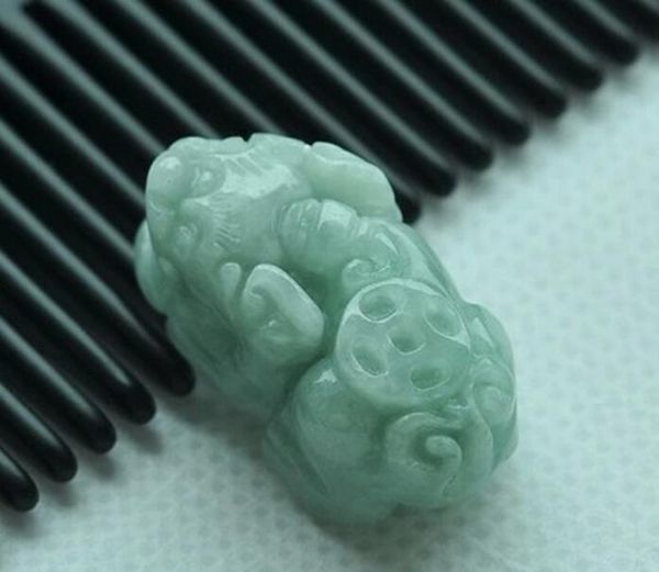 

кулон pixu из натуральных нефритовых товаров малые деньги природный кулон из натурального бирманского изумруда, Silver