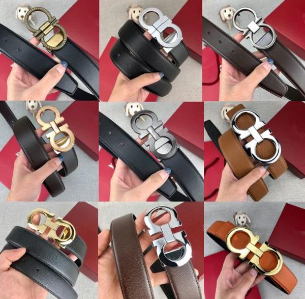

2020 with gift box designer belt luxury belts brand buckle belts genuine real leather belts for men women fashion luxury belt, Black;brown