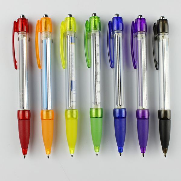 

pull out retractable banner ballpen custom print pull out message ad pen 10pcs/lot, Blue;orange