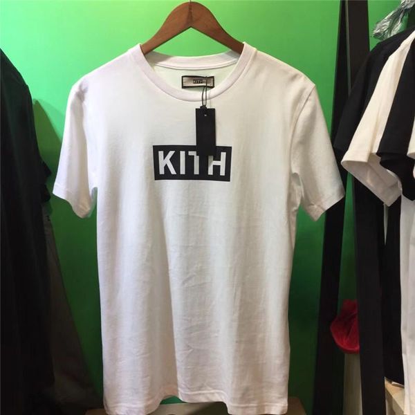 

2019 box kith t shirt men women kith t-shirt classic summer style hip-hop fashion tees t-shirts, White;black