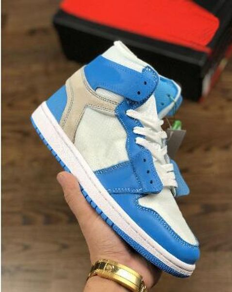 

wholesale 1 white powder blue basketball shoes for men 10x chicago bred 1s mens off trainers athletic sport sneakers