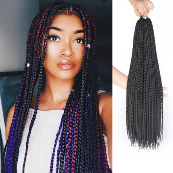 

модные микро косы парики фронта шнурка синтетические плетеные крючки плетение, Black