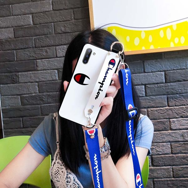

wholesale designer phone case for samsung galaxy note10 note10+ c8 a9star a9s a8s brand ch@mpion fashion protective back cover 2 styles