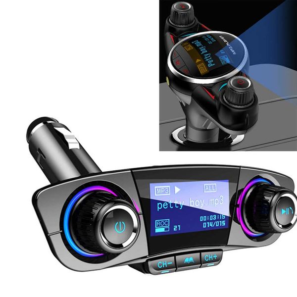 

wireless fm transmitter aux modulator bluetooth handscar kit car audio mp3 player support micro sd tf card accessories