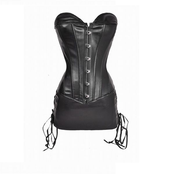 

gothic overbust corset women steampunk corsets lingerie waist cincher plus size workout body shaper belt korset outfit, Black;white