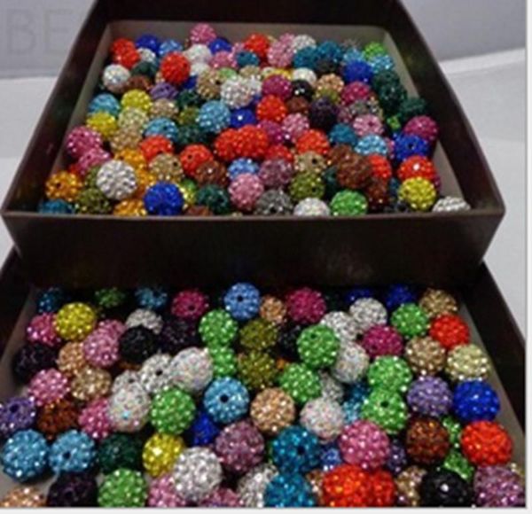 

100pcs 10mm crystal beads multicolors pave clay disco ball beads for necklace bracelet jewelry pendant charms, Bronze;silver