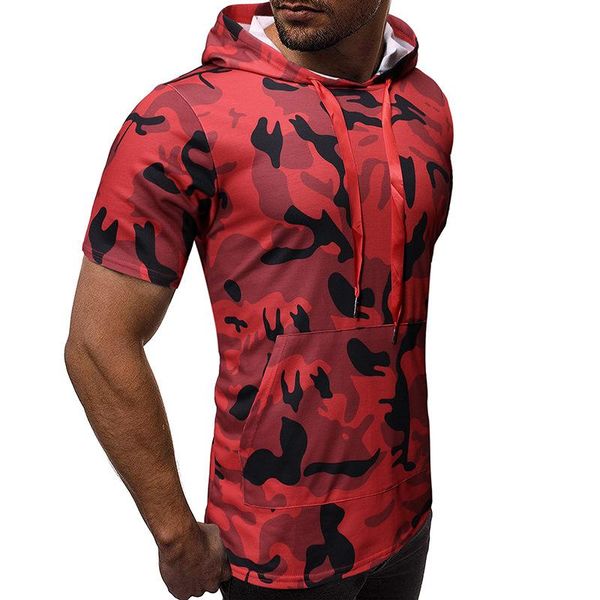 

молния футболка обшитая панелями с коротким рукавом мужские дизайнерские топы подростковая мода sportstees мужской камуфляж с капюшоном, White;black