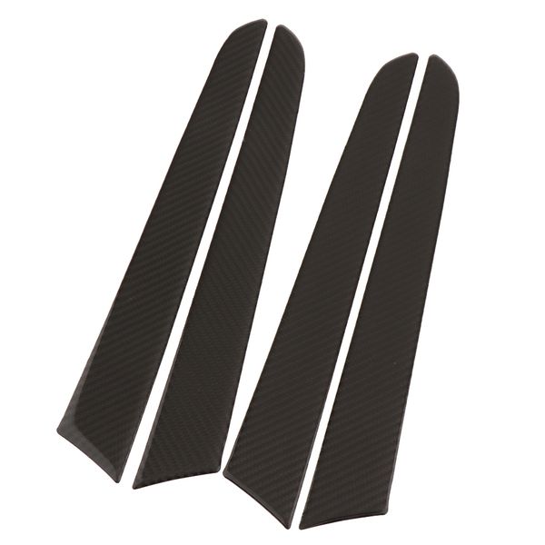 

4pcs carbon fiber inner door armrest decoration strip trim fits for audi q5 10-17 black