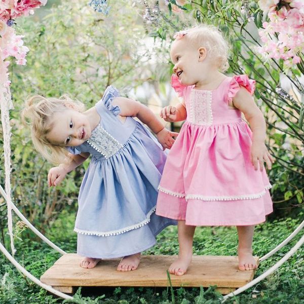 

summer cute newborn baby girls dresssleeveless beach dress ins kids girl cute lace cotton clothes elegant princess dresses b152, Red;yellow