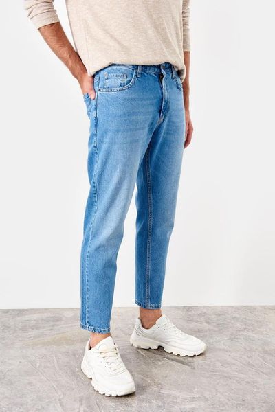 

trendyol blue men 's relax fit jeans new tmnss19ke0002