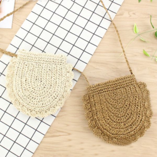 

2019 new women handbags knitting straw bag messenger crossbody bags summer bali shoulder beach bags