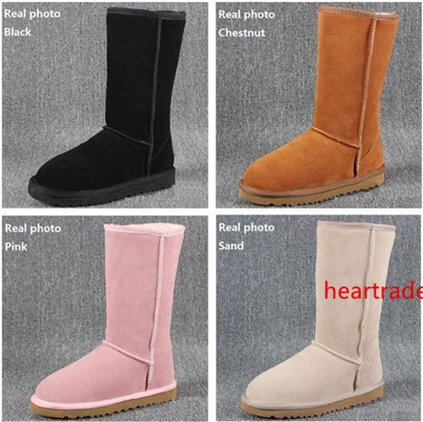 

designer boots women snow boots classic style cow suede leather waterproof winter warm knee-high long boots brand ivg
