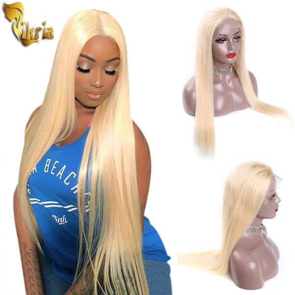 

613 blonde lace front wig brazilian straight 13x4 lace front human hair wigs pre plucked baby 8~20inches hair remy glueless 613 lace wigs, Black;brown
