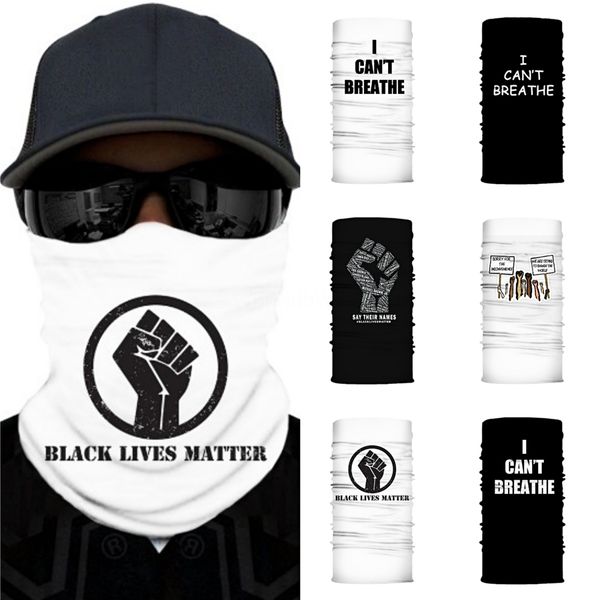 

i cant breathe shipping face scarves bandana men women camo neck gaiters with filters multi-purpose headwear for outdoors festival bal #qa4, Blue;black